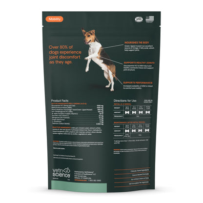 VETRISCIENCE Glycoflex Clinically Proven Hip and Joint Supplement with Glucosamine for Dogs, Chicken, 60 Chews - Vet Recommended Mobility Support Supplement with DMG, MSM, and Perna Vetri-Science Laboratories