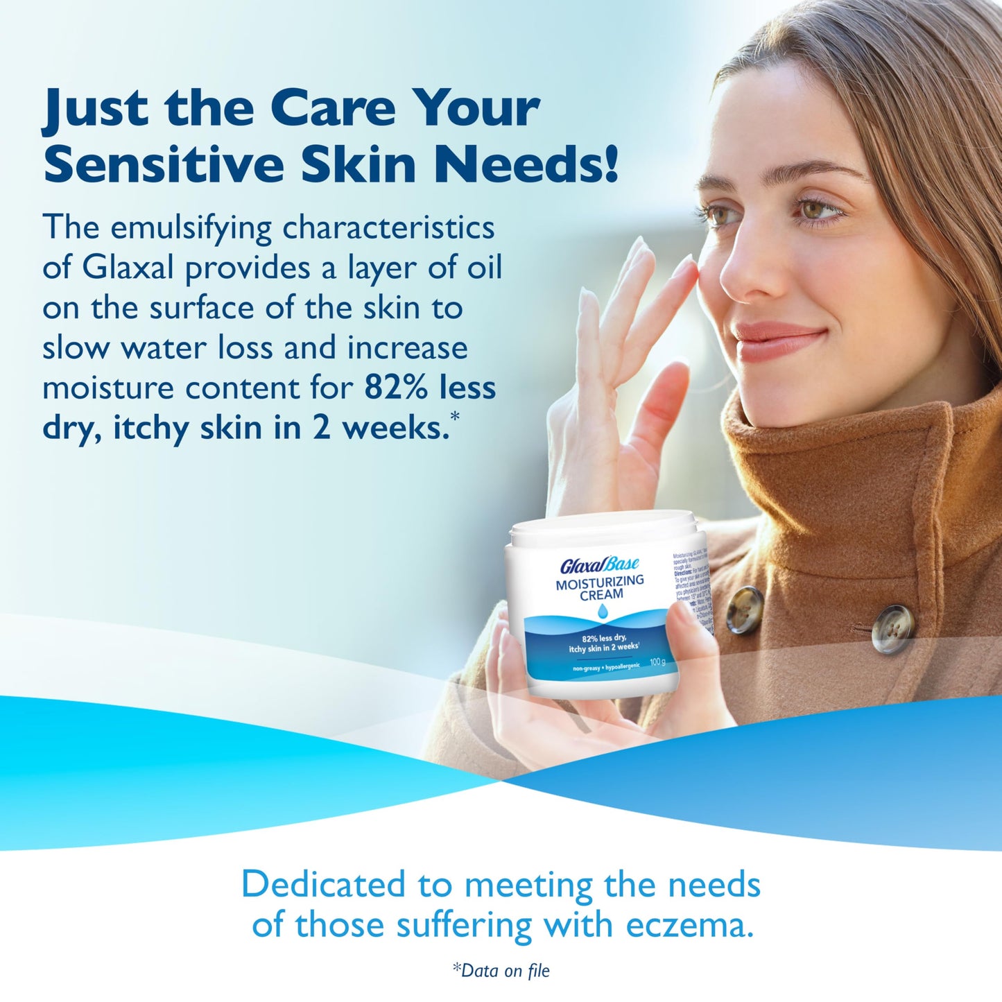 Glaxal Base Moisturizing Cream, Relief from Itchy, Dry Skin, Hypoallergenic & Paraben-Free, Made in Canada, 450 g Glaxal Base