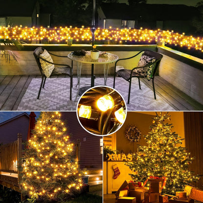 Mresove Upgraded 105FT 300LEDs Christmas Lights Connectable Outdoor Indoor String Lights Timer with Remote 8 Modes Memory Function for Christmas Tree Party Decoration Warm White 🍁 All In One Marketplace Canada