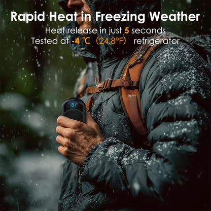 Hand Warmers 2-Pack, Rechargeable Hand Warmers, 3 Heat Settings, Up to 13Hrs, Ultra Thin Portable for Pocket Gloves Outdoor Sports, Winter Essentials for Men,Women. (HW-06 Black) 🍁 All In One Marketplace Canada