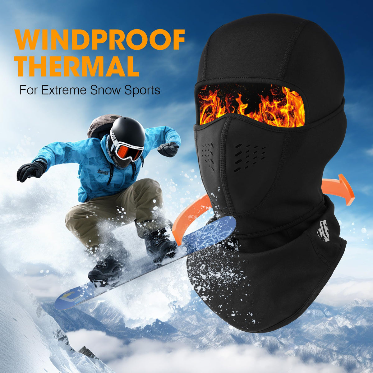 WTACTFUL Ski Mask for Men, Neoprene Balaclava Face Mask Men Cover for Cold Weather Winter Warm Breathable Windproof Thermal Ski Masks for Skiing Snowboarding Snowmobile Motorcycle Black 🍁 All In One Marketplace Canada
