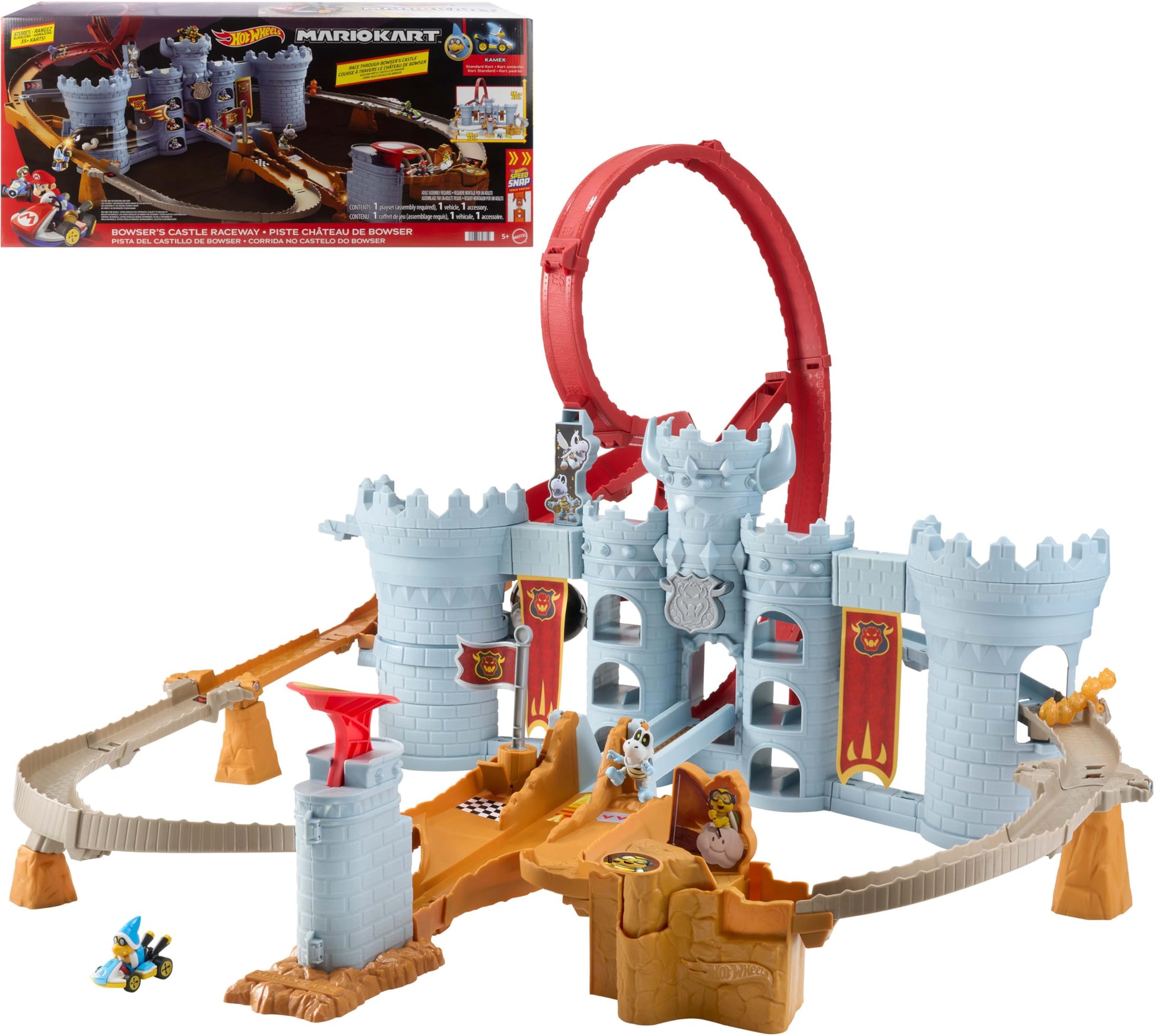 Hot Wheels Mario Kart Bowser’s Castle Playset & Kamek Hot Wheels