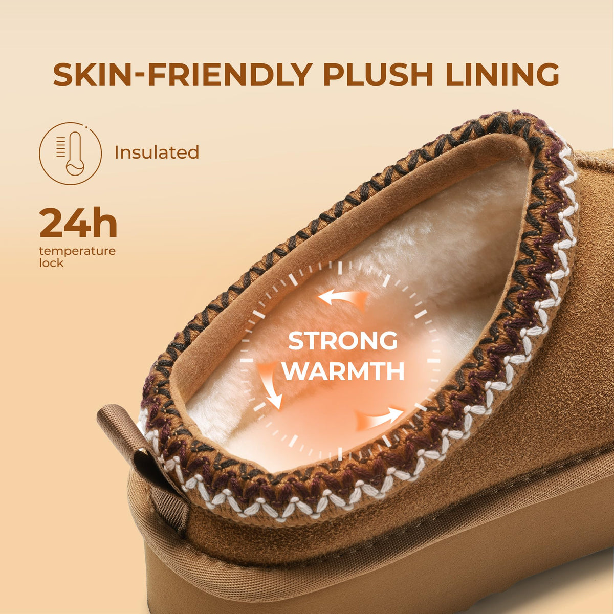 DREAM PAIRS Women's Platform Slippers Genuine Suede,Chestnut,7.5 🍁 All In One Marketplace Canada