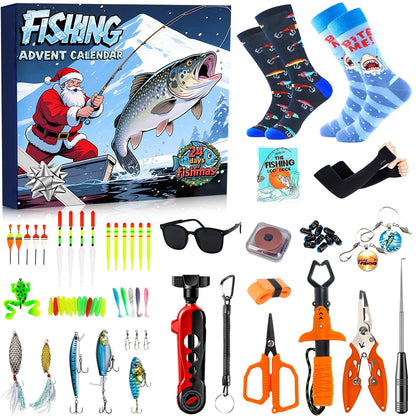 Fishing Advent Calendar 2026, 24-Day Christmas Tackle Box with Bass/Trout Lures | Fishing Gift for Men, Teens, Dad, Boyfriend | Countdown Bait Set (Surprise Box) 🍁 All In One Marketplace Canada