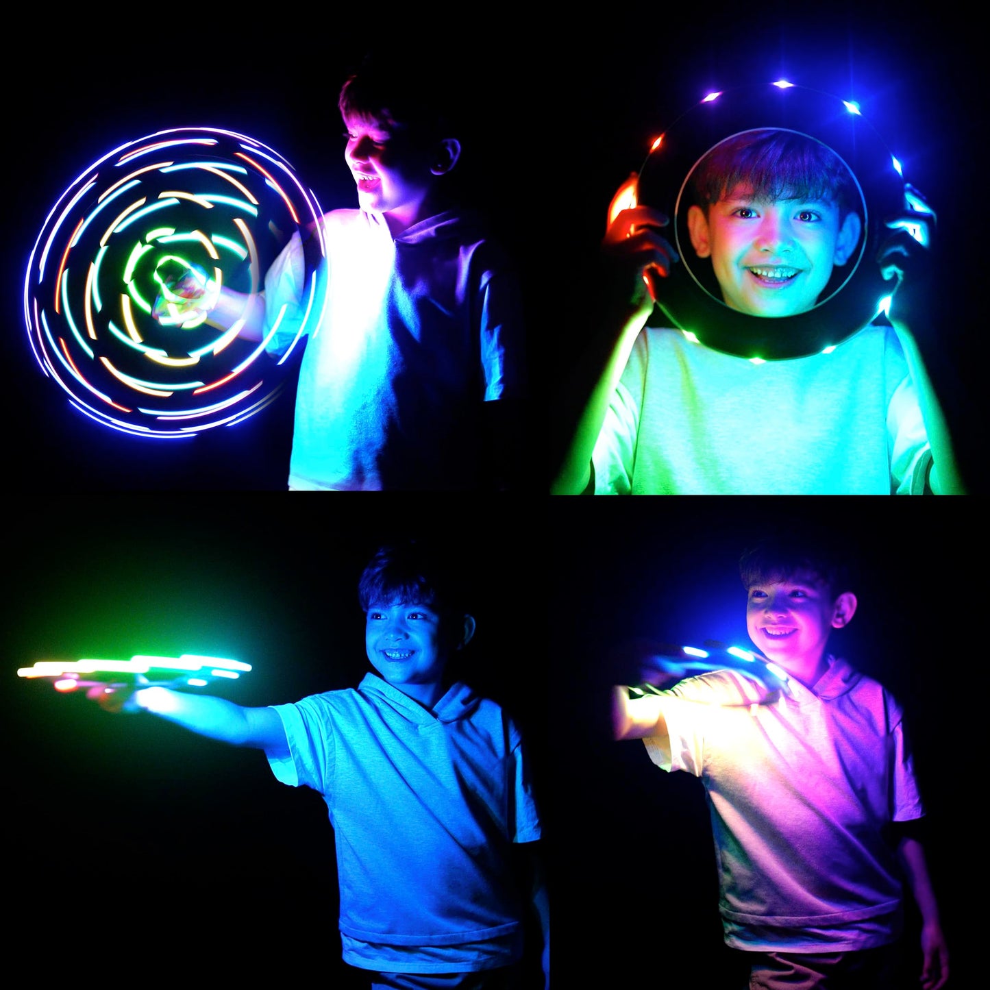 TOSY Flying Ring - 36 RGB Multicolor LEDs, Super Bright, Lost Mode, Auto Light Up, Birthday Gift for Kid/Teen/Boy/Girl, Safe, Waterproof, Pool/Beach/Camping Toy