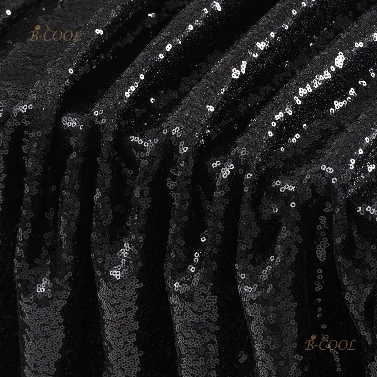 Black Sequin Tablecloth 90x156inch Sparkly Sequin Table Linen Centerpieces
