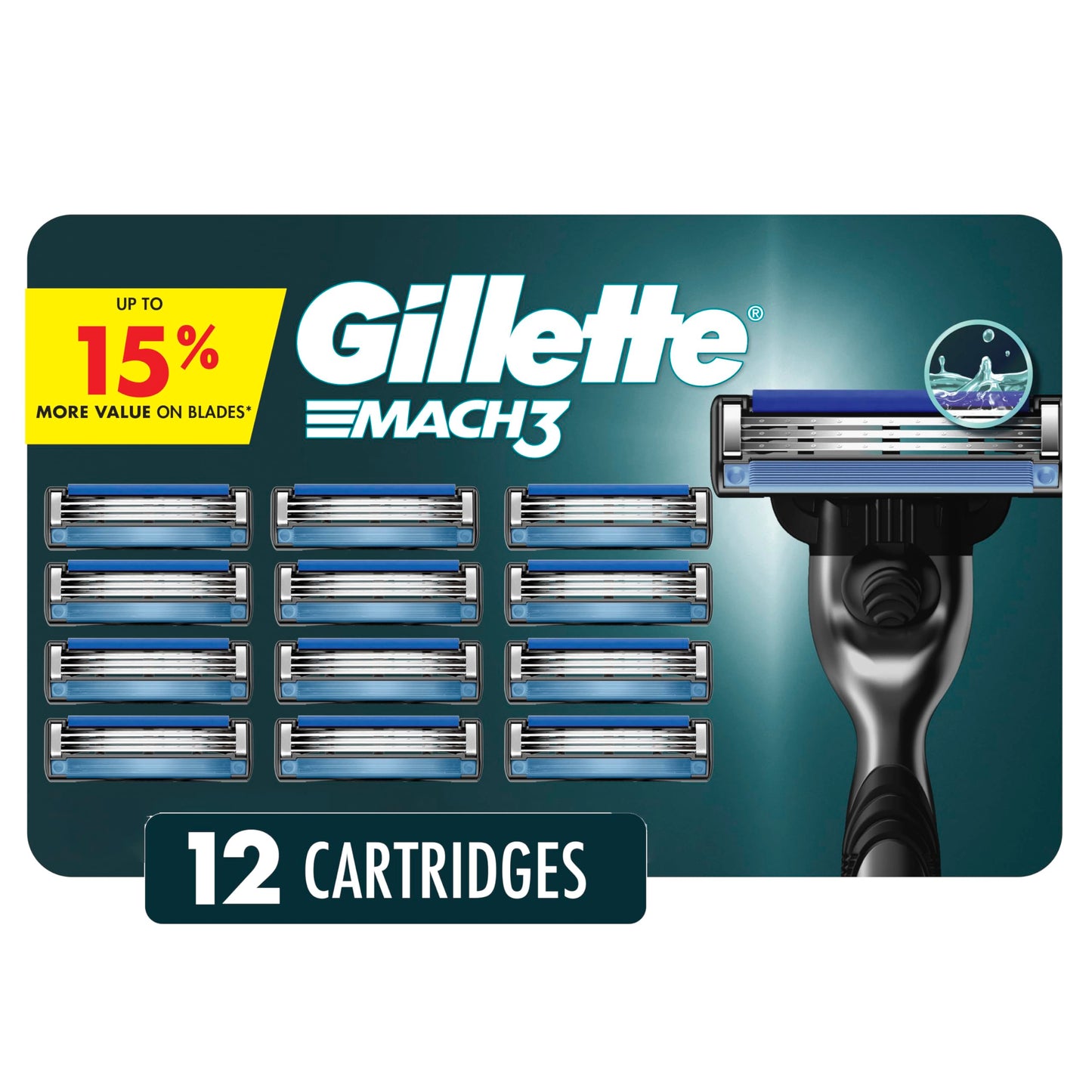 Gillette Mach3 Men's Razor Blade Refills, 12 Refills - Available at All In One Marketplace Canada