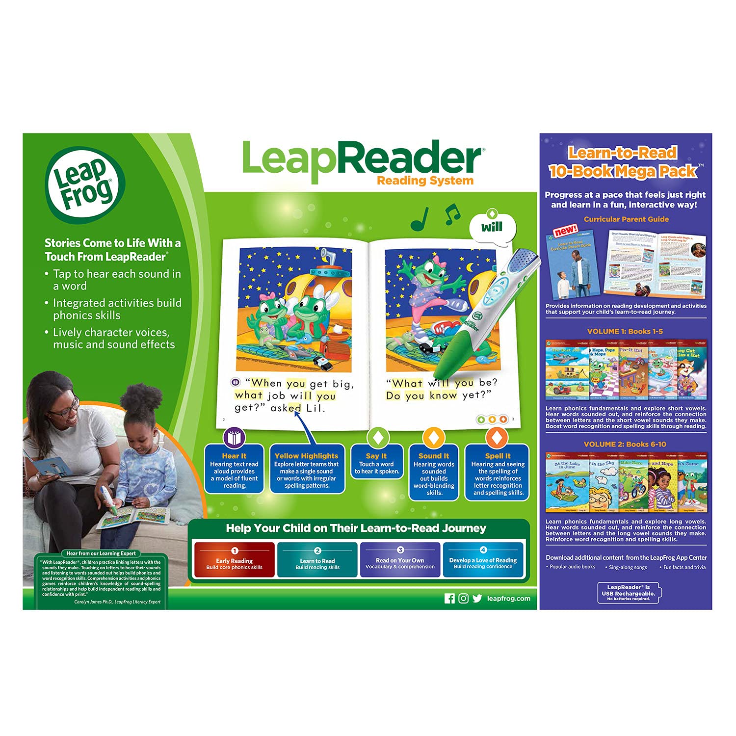 LeapFrog LeapReader Learn-to-Read 10-Book Mega Pack (English Version) LeapFrog