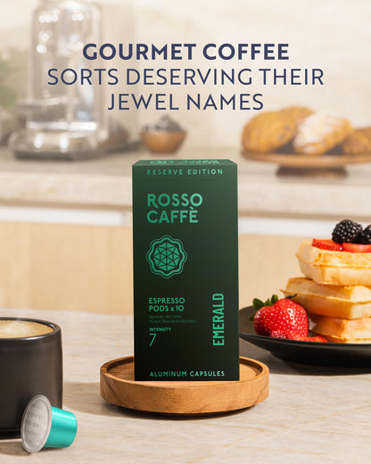 ROSSO CAFFÈ Espresso Coffee Capsules for Nespresso Original Machines - 80 Pod Variety Pack, 8 Distinct Blends, Medium to Dark Roast - Italian Made