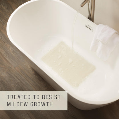 Rubbermaid Commercial Products Bath Tub and Shower Mat | Medium - 14 x 24 in. | White | Machine Washable | Safti-Grip Non-Slip Bathroom Mat with Suction Cups for Home/Hotel/Shower/Bathtub - Available at All In One Marketplace Canada