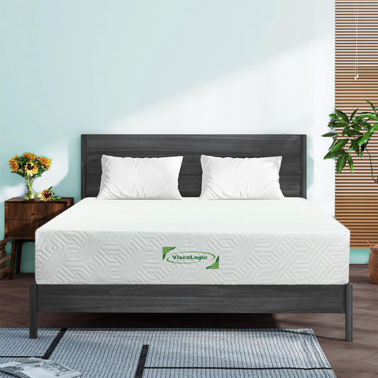 ViscoLogic Made in Canada 6 Inch Twin Mattress, Cool Gel Infused Foam, Medium Firm Support & Pressure Relief, Mattress in a Box, CertiPUR-US®, Twin Size