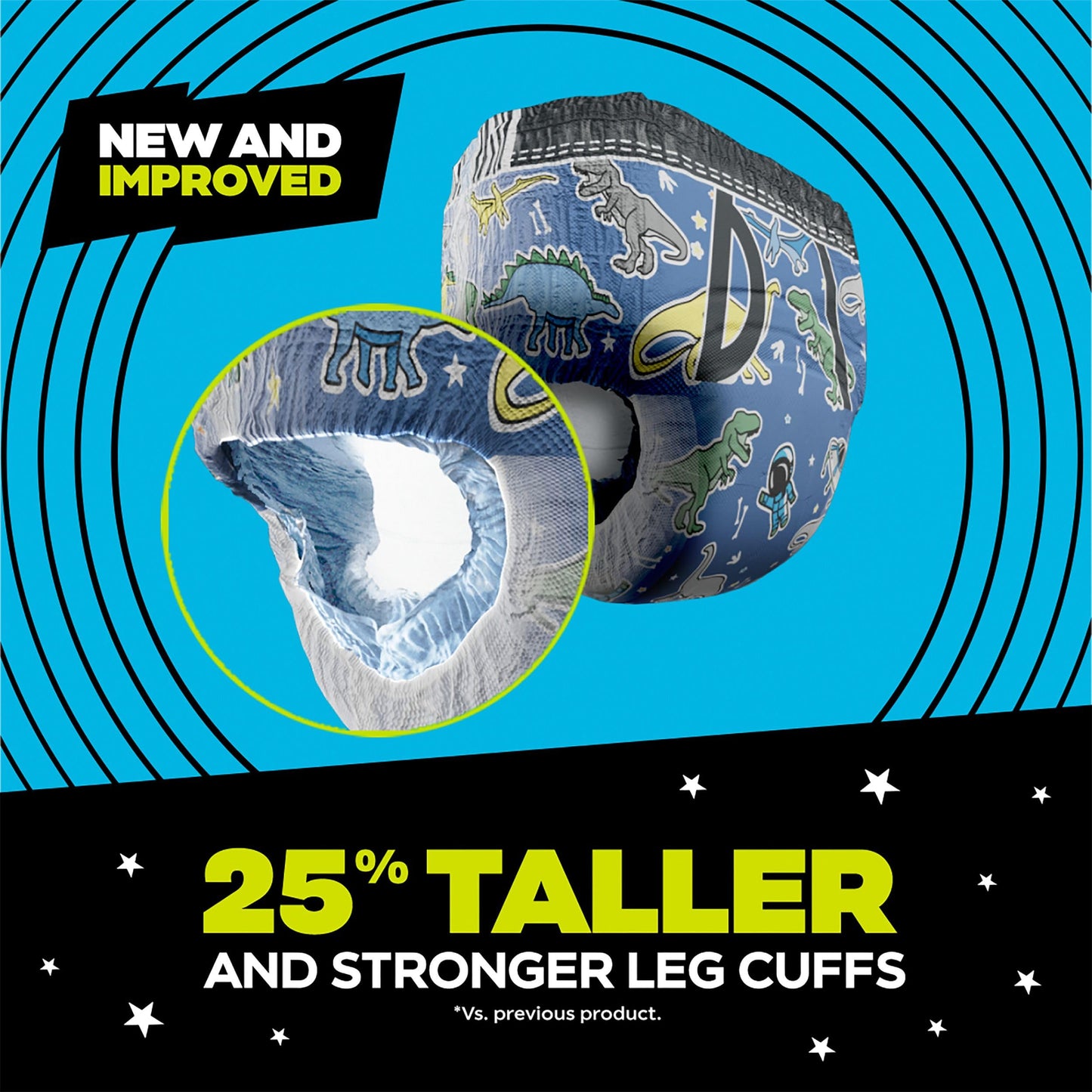 Ninjamas Pampers Nighttime Bedwetting Underwear Boys Size L (29-43+ kg) 34 Count (Packaging & Prints May Vary)