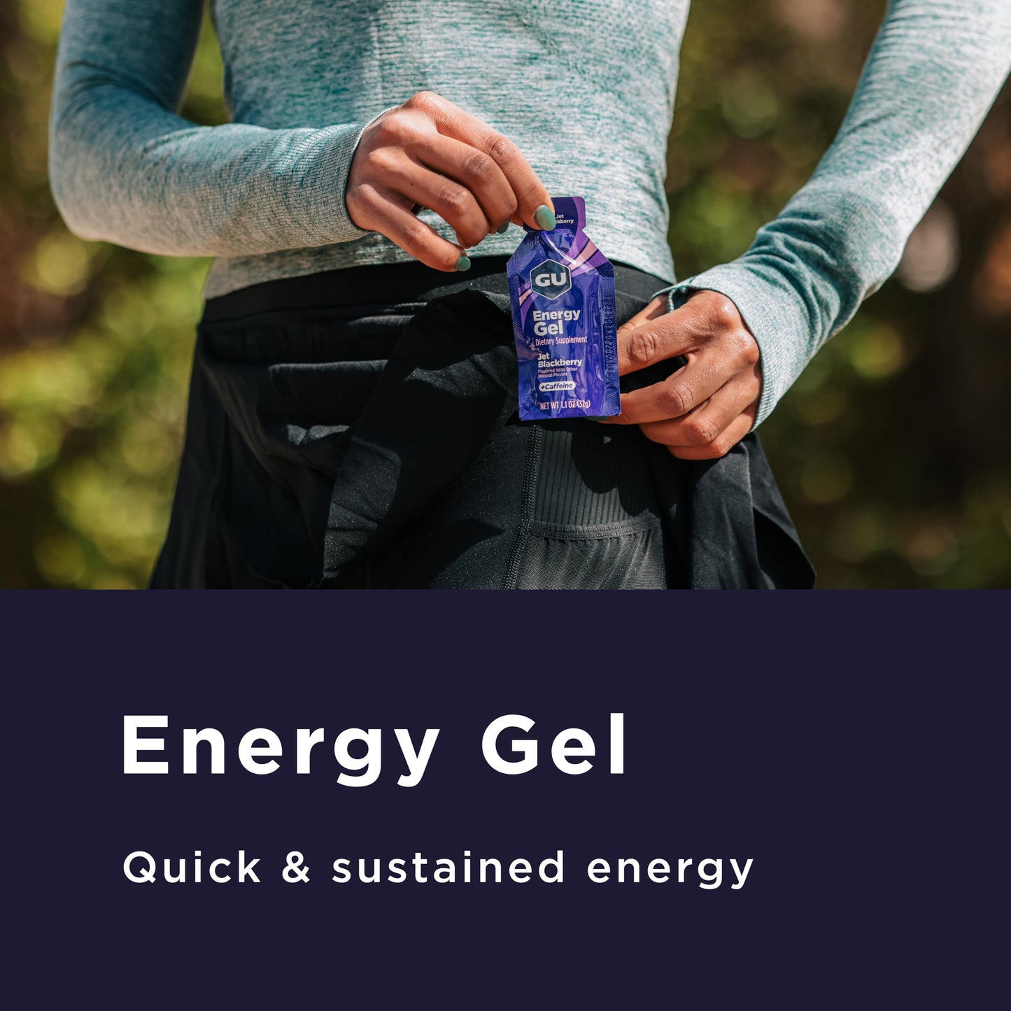 GU ENERGY Original Sports Nutrition Energy Gel, Salted Caramel, 24-Count