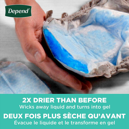 Depend Fresh Protection Adult Incontinence Underwear for Men (Formerly Depend Fit-Flex), Disposable, Maximum, Large, Grey, 40 Count 🍁 All In One Marketplace Canada