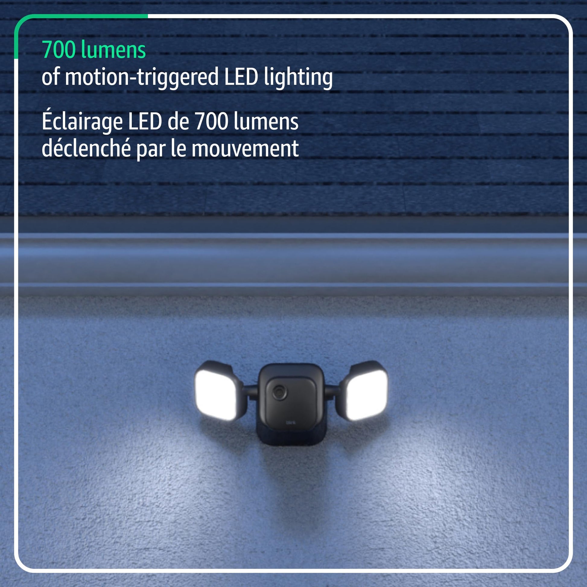 Blink Outdoor 4 Floodlight Camera — Wireless smart security camera, 700 lumens, two-year battery life, enhanced motion detection, Sync Module Core included — 1-camera system - Available at All In One Marketplace Canada