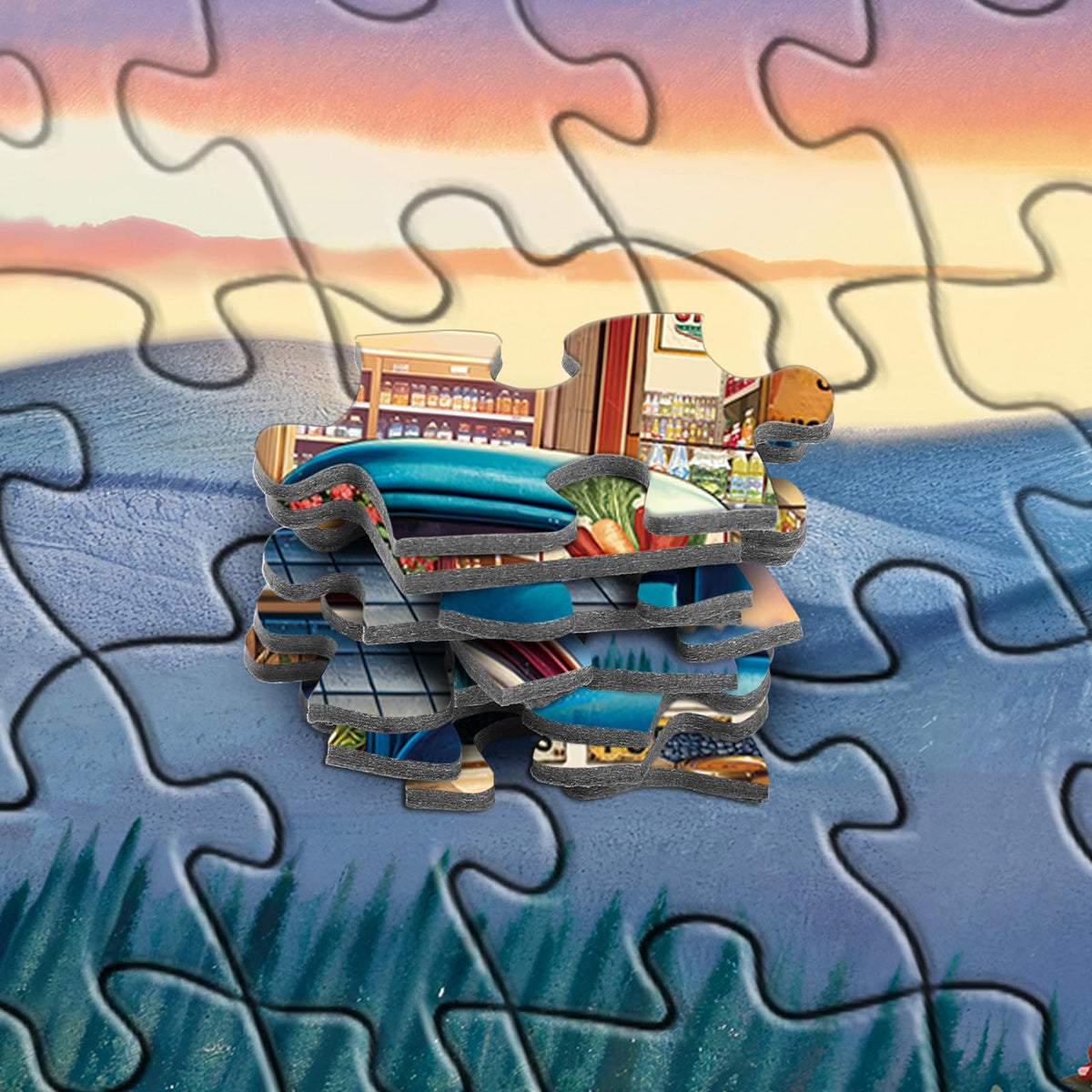 Rocorose 500 Pieces Puzzle for Adults, Countryside Landscape Puzzle Challenging Country Store Jigsaw Puzzles Holiday Party Gift Farm Home Decor Perfect for Game Nights 🍁 All In One Marketplace Canada