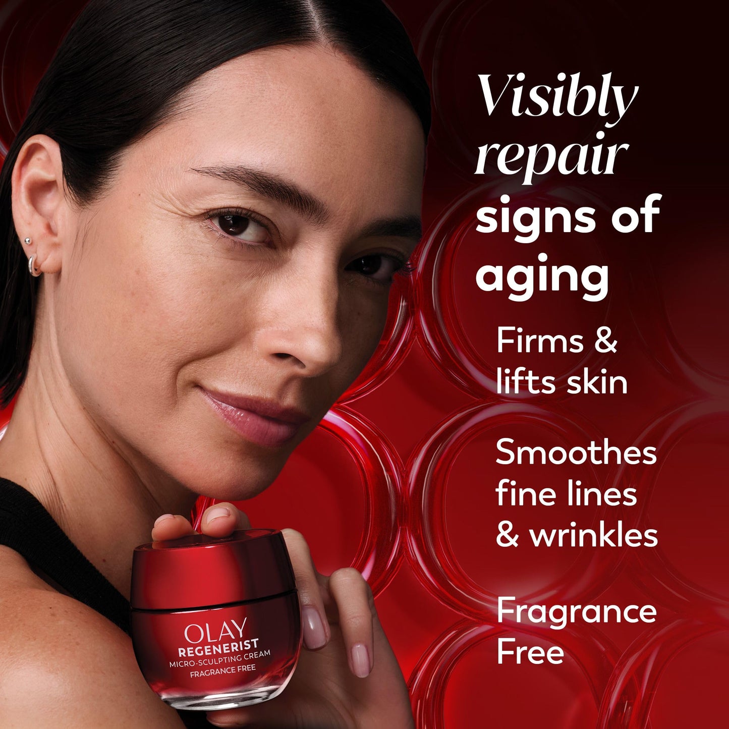 Olay Face Moisturizer, Regenerist Micro-Sculpting Cream for Women, Fragrance-Free - Hydrating, Anti-Aging, Anti-Wrinkle, Firming Skin Care - Hyaluronic Acid, Niacinamide, Amino Peptides, 50 mL [Packaging may Vary] - Available at All In One Marketplace Canada