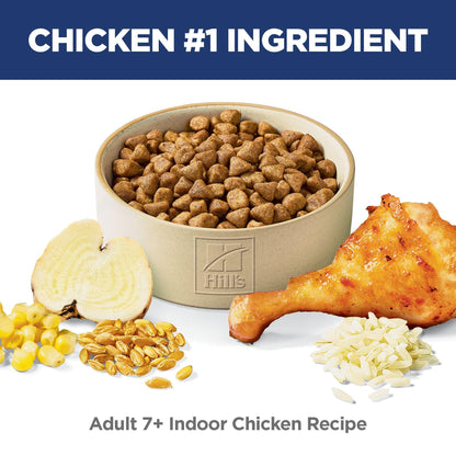 Hill's Science Diet Senior 7+ Indoor Chicken Recipe Dry Cat Food 1.58 kg Bag Hill's Science Diet