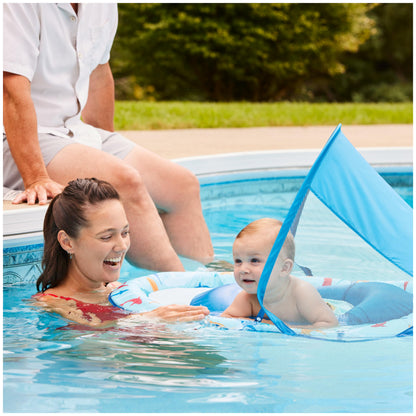 SwimWays Baby Spring Float, Baby Pool Float with Canopy, Swim Training PFD, Swimming Pool Accessories for Babies and Toddlers 9-24 Months, Shark 🍁 All In One Marketplace Canada