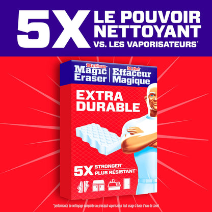 Mr. Clean Magic Eraser Sponge, Extra Durable, All Purpose Cleaner, Cleaning Scrubber, Wall, Sneaker, Kitchen, Bathroom, Shower Cleaner, Cleaning Supplies, Pads, 12ct, [Special Feature]