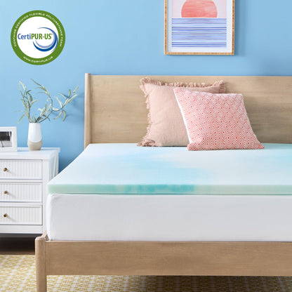 Linenspa 2 Inch Memory Foam Mattress Topper, Gel Swirl Memory Foam Full, CertiPUR-US Certified
