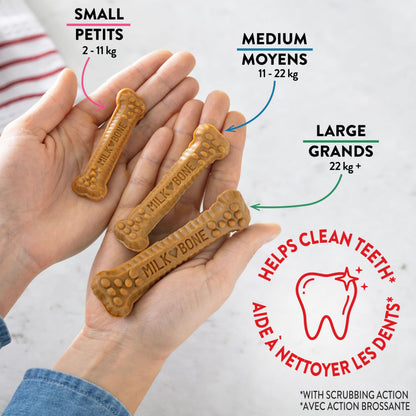 Milk-Bone Brushing Chews Dental Dog Treats, Chicken Flavour Dental Chew, Helps Clean Teeth and Reduce Bad Breath, For Medium Dogs, 45 Treats (Pack of 1)