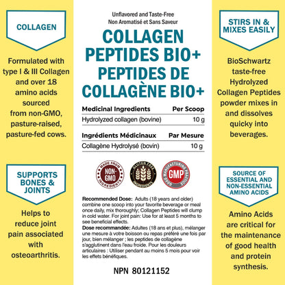 Collagen Peptides Powder | Hydrolyzed Collagen Powder with 18 Essential Amino Acids | Supports Healthy Skin Hair & Nails | Bone & Joint Support | Unflavored, Non GMO, Gluten Free | Easy to Mix | 16 oz - Available at All In One Marketplace Canada