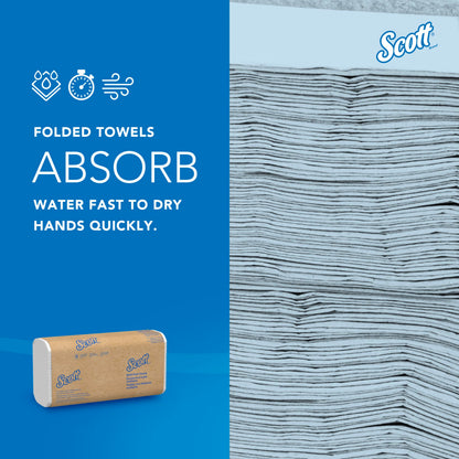 Scott Professional Universal Multifold Paper Towels, Bulk (03650), Absorbency Pockets, 9.2"x9.4", Compressed, Compact (250 Sheets/Pack, 12 Packs/Case, 3,000 Sheet Total) SCOTT PROFESSIONAL
