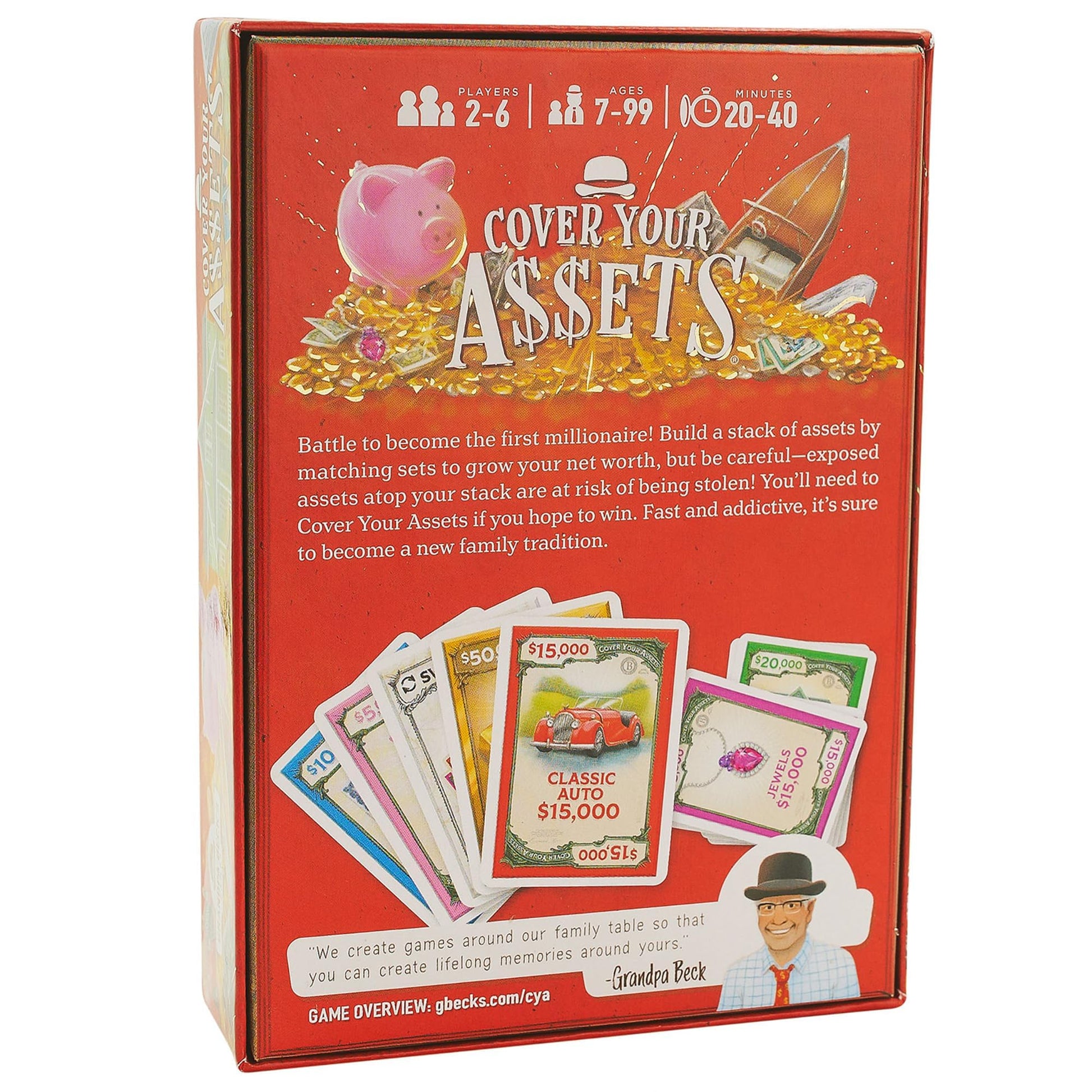 Cover Your Assets Card Game by Grandpa Beck's Games - Fun Family-Friendly Set-Collecting Game for Kids, Teens & Adults - from the Creators of Skull King - Ideal for 2-6 Players Ages 7+ Grandpa Beck's Games