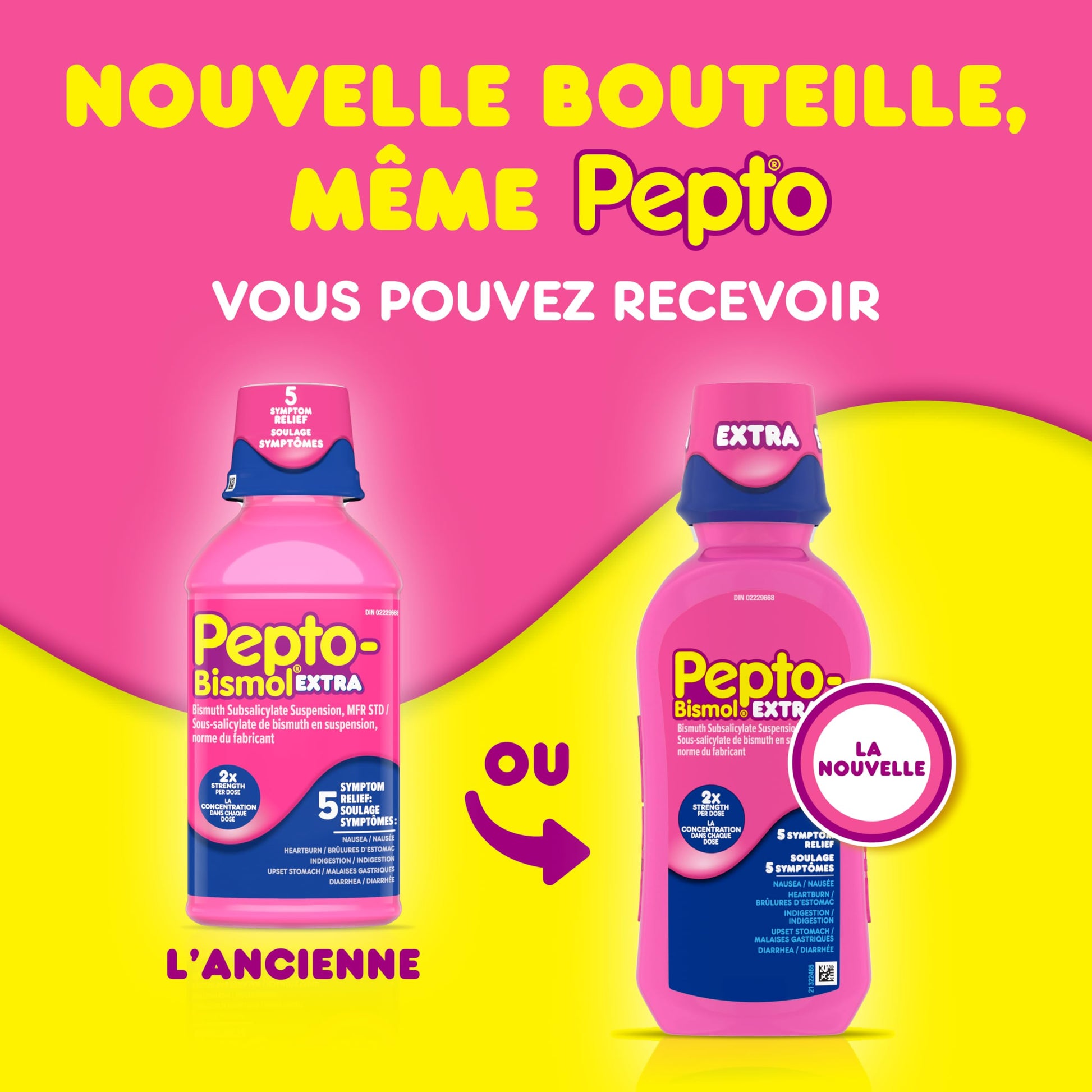 Pepto Bismol Extra Strength Liquid, Upset Stomach Relief, Diarrhea Relief, Heartburn, Nausea, Indigestion, Upset Stomach, Original Flavour, Pack of 2, 350mL each - Available at All In One Marketplace Canada