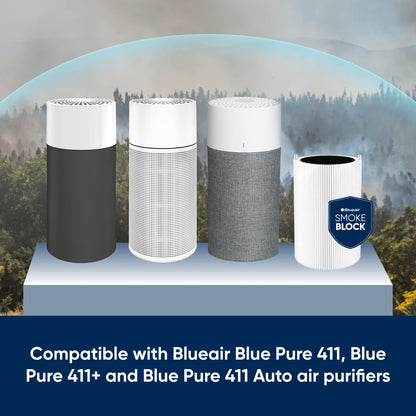Blueair Genuine Smokeblock Filter for 411 Auto, 411+, 411 BLUEAIR