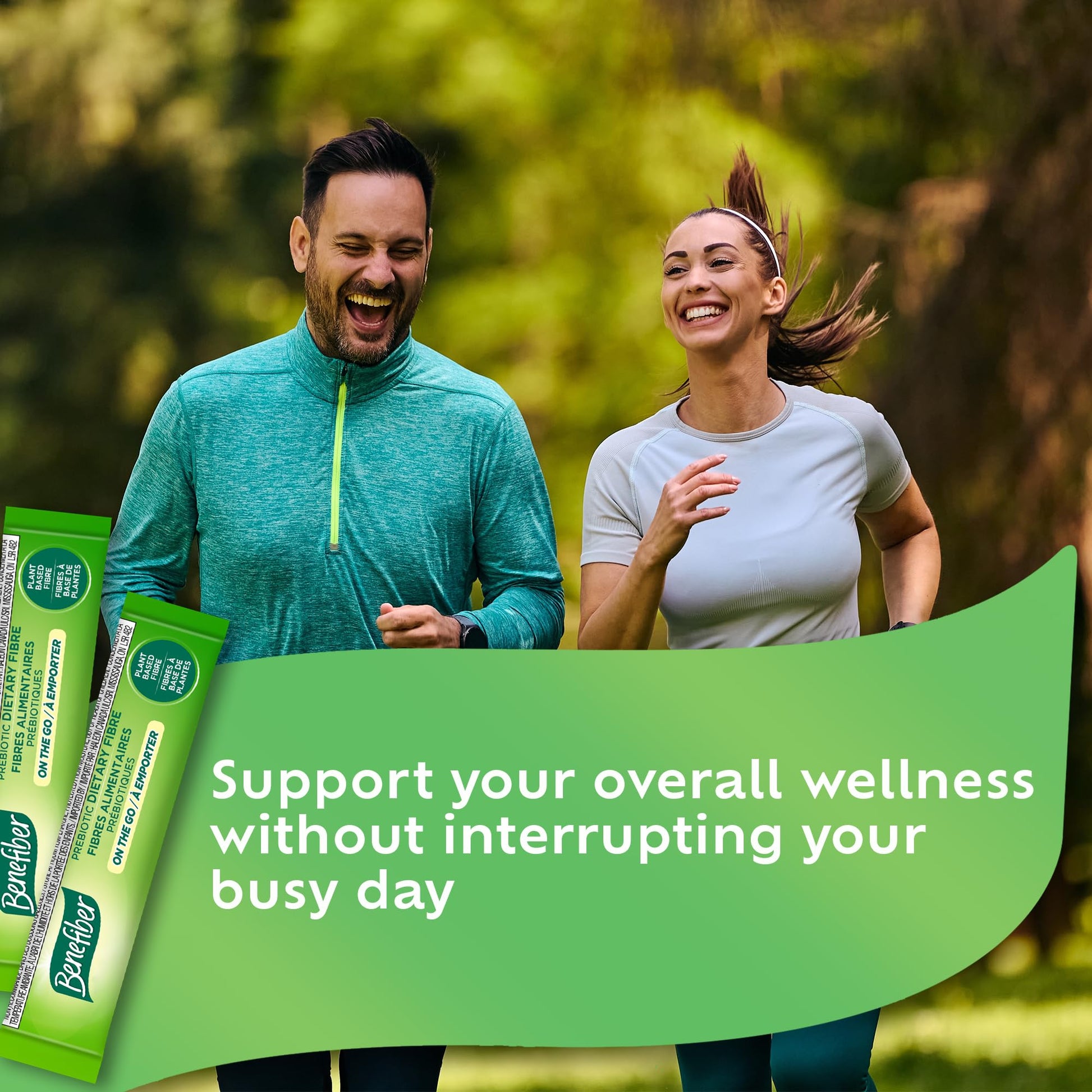 Benefiber Prebiotic Fibre Supplement Powder, Promotes Good Gut Health, Unflavoured & Completely Clear, Dissolves in Drinks & Food, Plant‑Based, Sugar‑Free, Gluten‑Free, Non-GMO, Daily Soluable Fibre Supplement, (28 Stick Packs) - Available at All In One Marketplace Canada