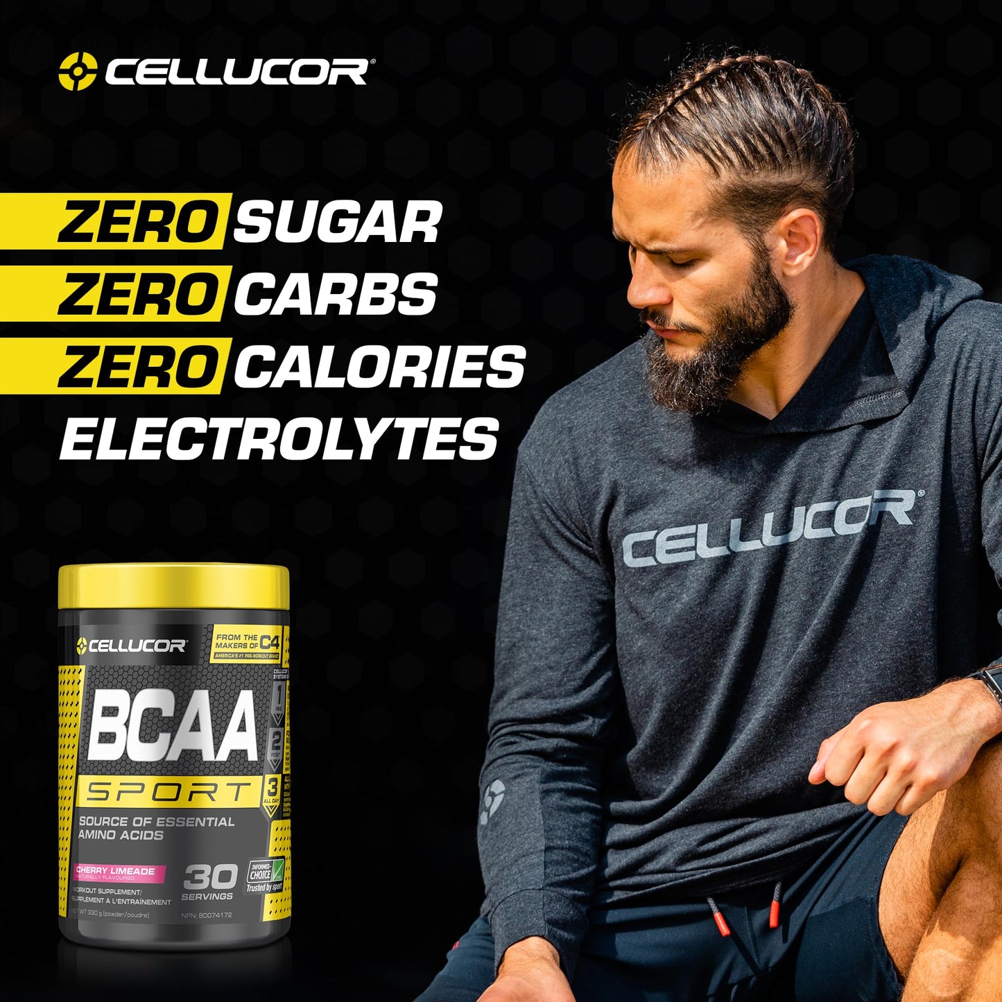 Cellucor BCAA Sport Recovery Powder – Cherry Limeade Flavor, 30 Servings