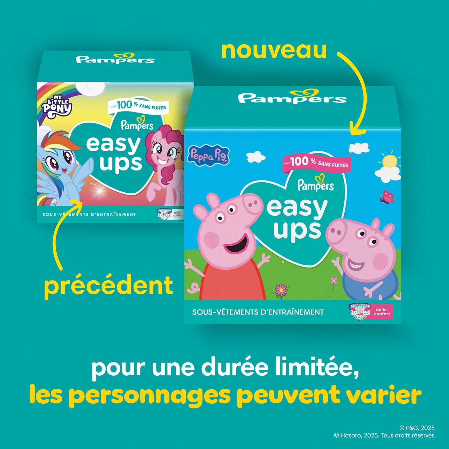 Pampers Easy Ups Training Underwear Peppa Pig Size 5 3T-4T, 100 Count