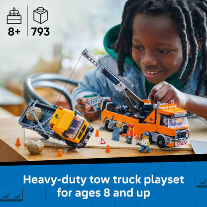 LEGO City Heavy-Duty Recovery Tow Truck with Crane Building Toy - Dump Truck & Tow Truck Toys for Boys & Girls, Ages 8+ - Pretend Play Set for Kids - Gift Idea for Birthdays & Holidays - 60467 LEGO