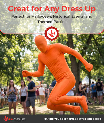 Morphsuits, Orange Morphsuit, Halloween Costume, Medium