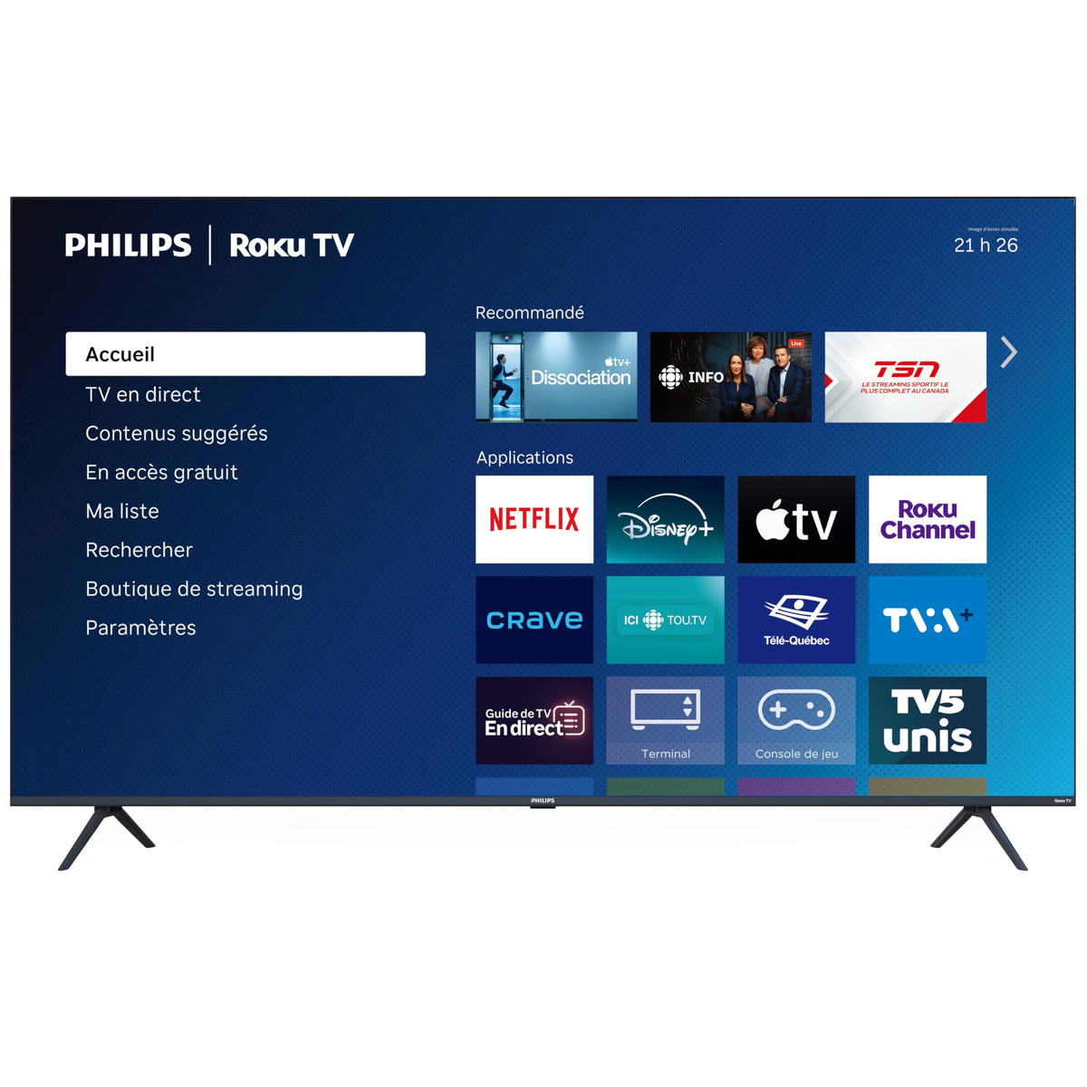 Philips 65PQL7676/F6 7600 Series 65-Inch 4K UHD QLED Roku TV