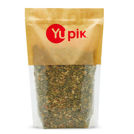 Yupik Dry Roasted Pumpkin Seeds, No Shell, 1 kg, Gluten-Free, GMO-Free, Kosher, Shelled Pepitas, Unsalted, Oil-Free, Plant-Based Protein, Source of Fiber, Healthy Snacks, Ideal for Baking & Topping - Available at All In One Marketplace Canada