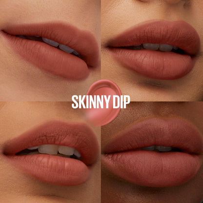 Maybelline Teddy Tint, Lip Stain, Soft Lip Tint, Light Feel, 12Hr Wear, Sheer or Blurred Finish, Skinny Dip - Available at All In One Marketplace Canada