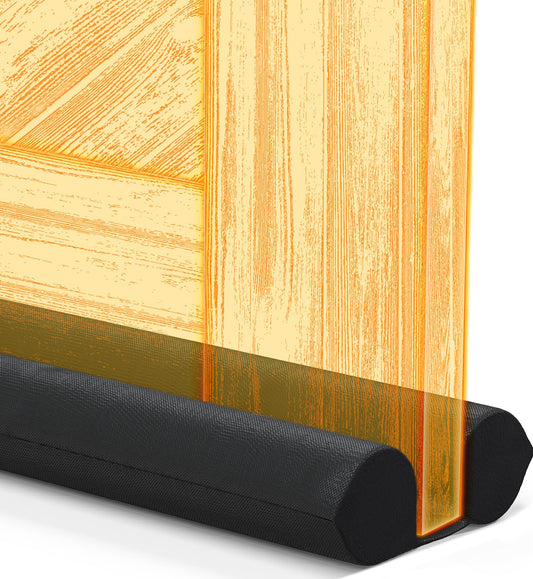 Everlasting Comfort 2 Sided Under Door Draft Stopper for Bottom of Doors - Quick Install, Keeps Heat In & Cold Air Out- Weather Stripping Door Seal Strip & Noise Blocker for Interior -Fits 76 - 91cm W