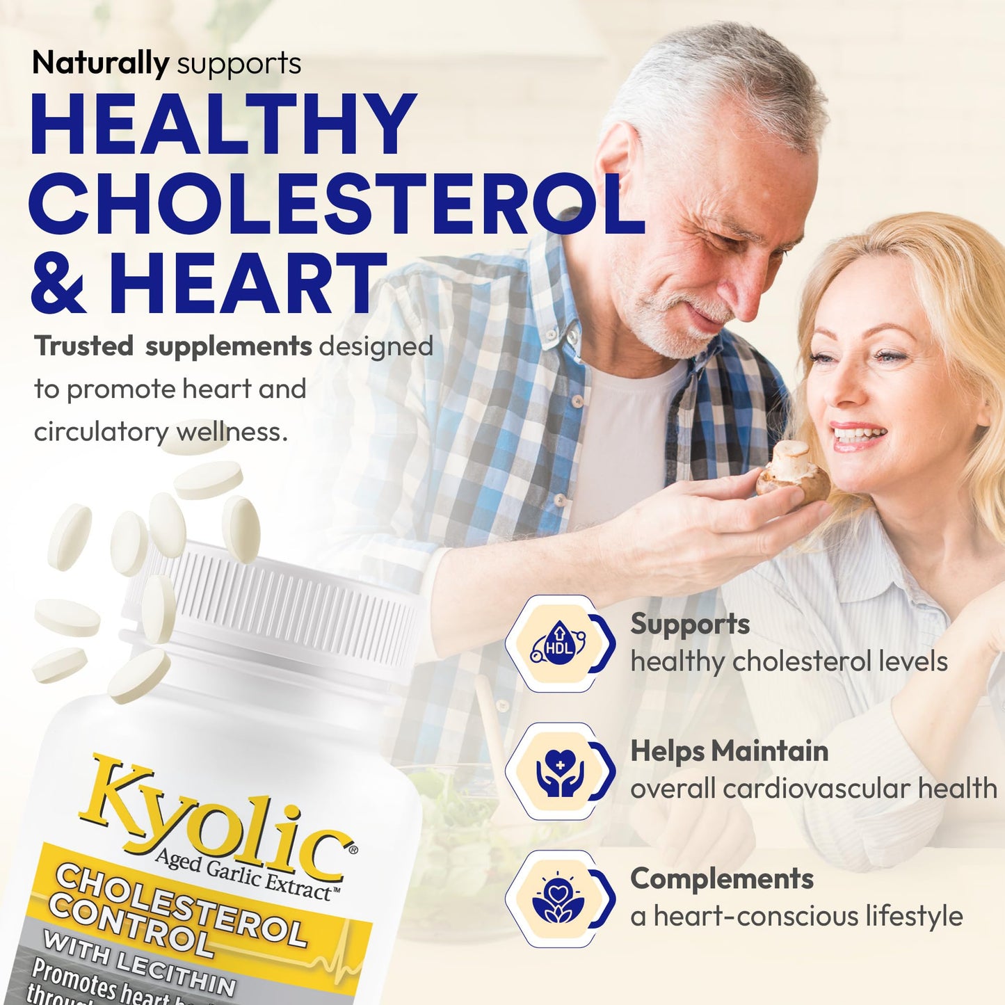 Kyolic Formula 104 Aged Garlic Extract, Odourless Garlic, 360 Capsules Kyolic
