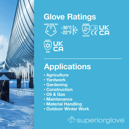 Superior Glove Endura Insulated Winter Leather Work Gloves for Men & Women with Thinsulate Liner – 378GOBDTK X-Large (Pack of 1 Pair) 🍁 All In One Marketplace Canada