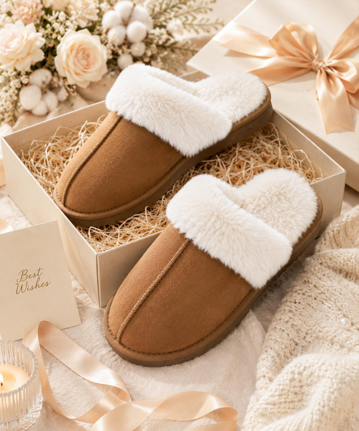 Litfun Fuzzy Memory Foam Slippers for Women Indoor Outdoor House Shoes 🍁 All In One Marketplace Canada
