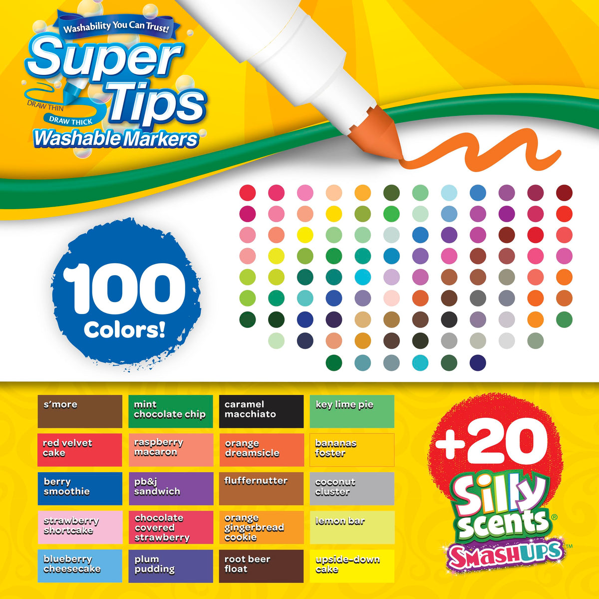 Crayola Super Tips Washable Markers, 120 Count, Holiday Toys, Gift for Boys and Girls, Kids, Stocking , Arts and Crafts, Gifting 🍁 All In One Marketplace Canada