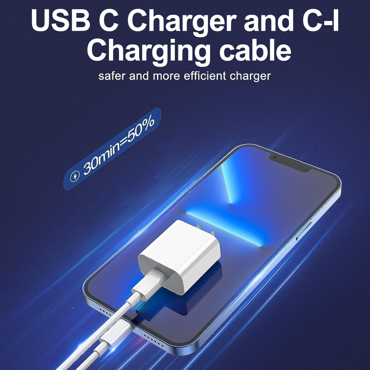 iPhone Charger Apple Charger, [Apple MFi Certified]2 Pack Apple Type C Wall Charger Block with 2 Pack [6FT&10FT] Long USB C to Lightning Cable for iPhone 14/13/12/12 Pro Max/11/Xs Max/XR/X,AirPods Pro - Available at All In One Marketplace Canada
