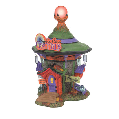 Department 56 Snow Village Halloween Cryptic Cave Crystals Lit Building, 7.68 in H x 5.67 in W x 4.69 in L, Multicolor