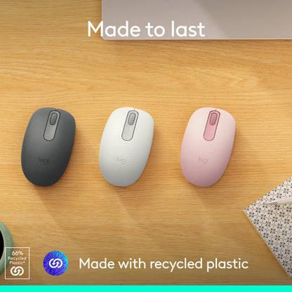 Logitech M196 Compact Ambidextrous Bluetooth Wireless Mouse - Off White