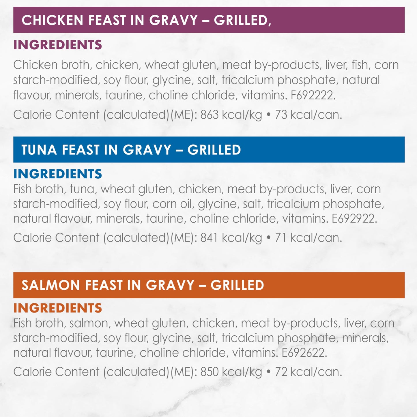 Fancy Feast Grilled Wet Cat Food, in Gravy Variety Pack 3 Flavours - 85 g Can (24 Pack)
