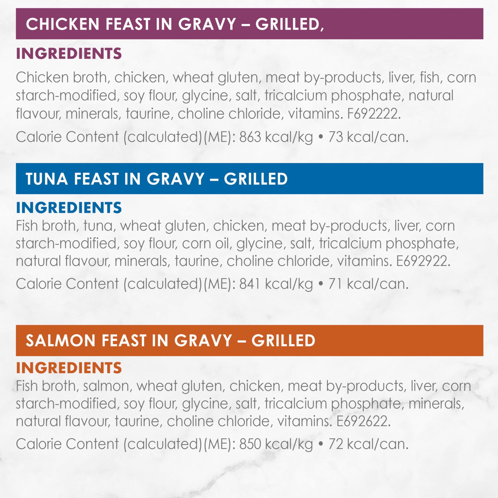Fancy Feast Grilled Wet Cat Food, in Gravy Variety Pack 3 Flavours - 85 g Can (24 Pack)