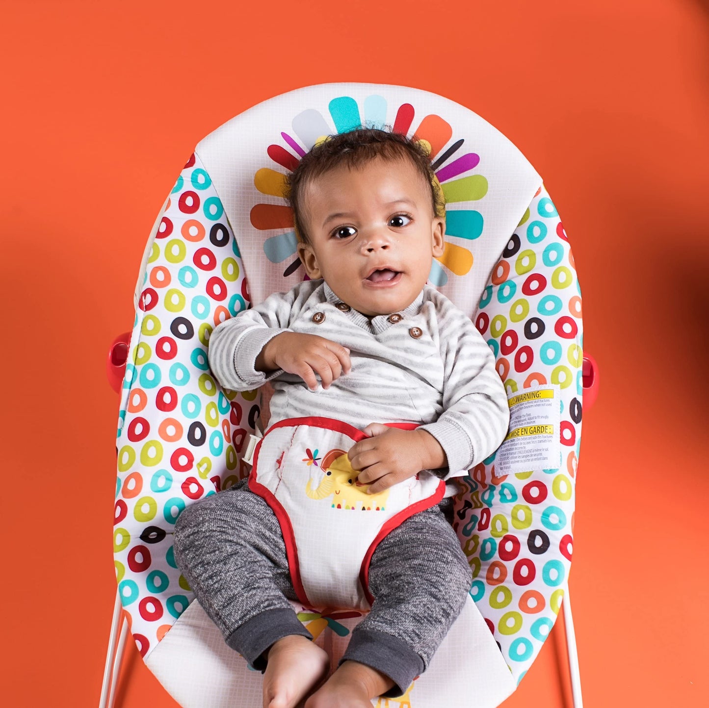 Bright Starts Portable Baby Bouncer Soothing Vibrations Infant Seat with Removable Toy Bar, 0-6 Months 6-20 lbs (Playful Pinwheels) Bright Starts